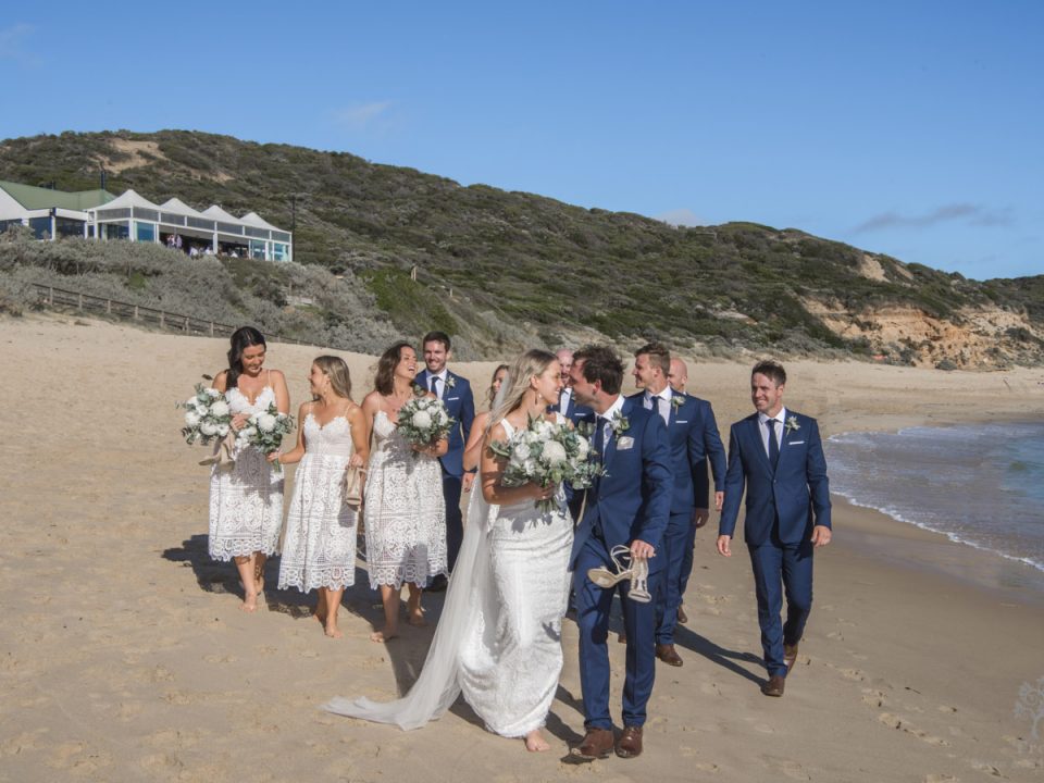 all smiles sorrento ocean beach bridal photo in beach 960x720 - 11 Terrific Wedding Venues in Mornington Peninsula